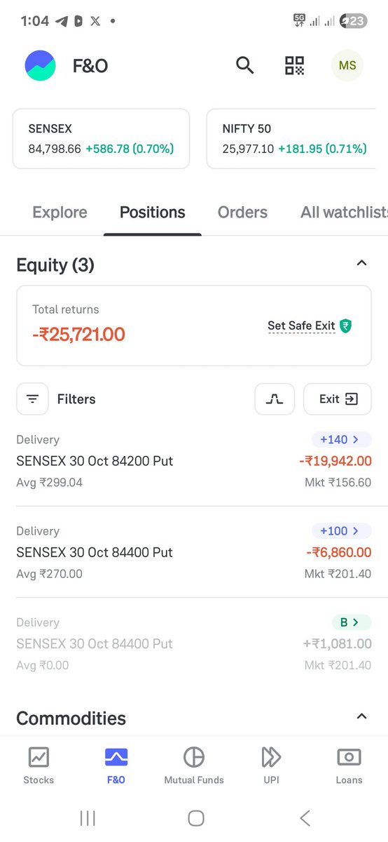 Manjall's tweet image. Yesterday minus.. I hold it.. So today got positive 😁 profit 3k🥰
#IntradayTrading #Sensex