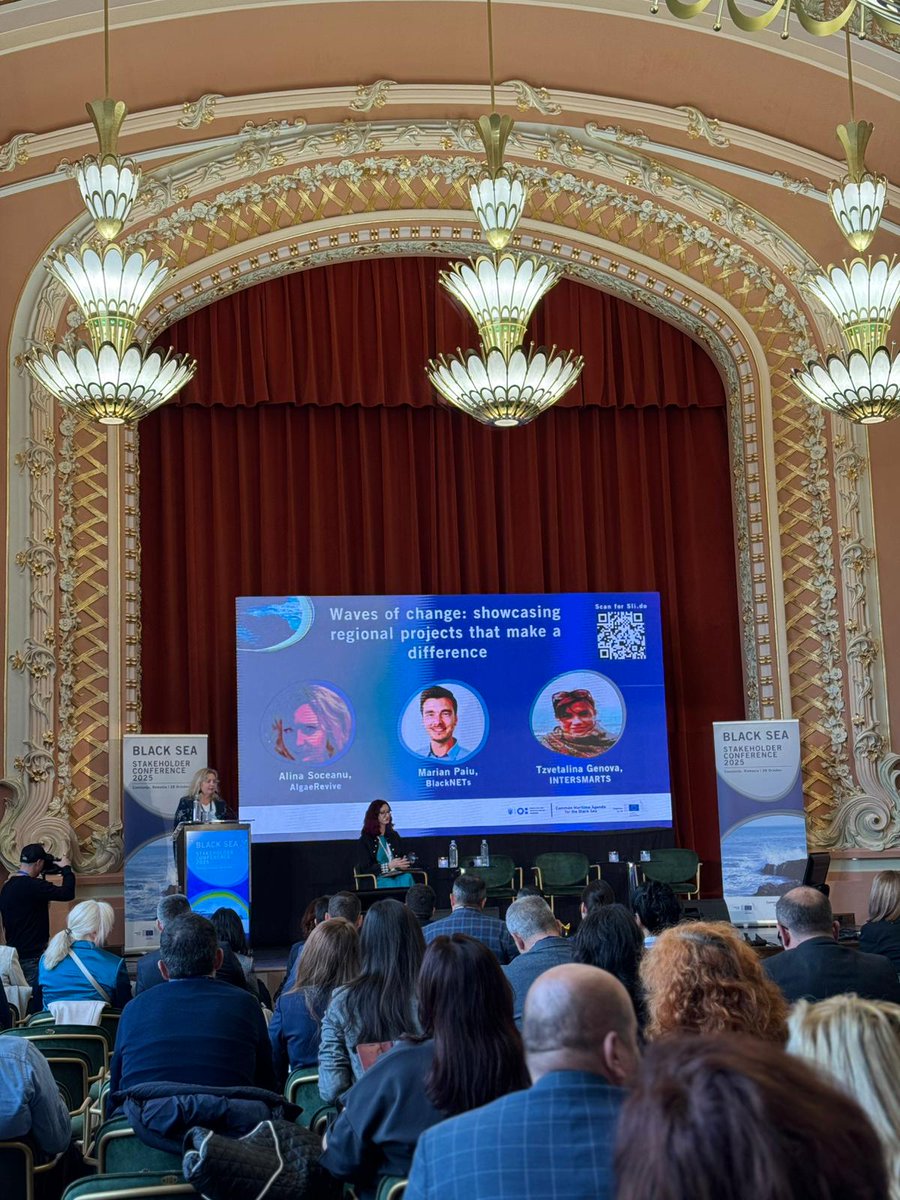 BlackSeaBasin's tweet photo. #BlackSeaBasin projects were under the spotlight⭐ today at Black Sea Common Maritime Agenda Stakeholder Conference!
#AlgaeRevive #EfxINNOs @BlackNETs_BS #INTERSMARTS https://t.co/LETWxnrzYg