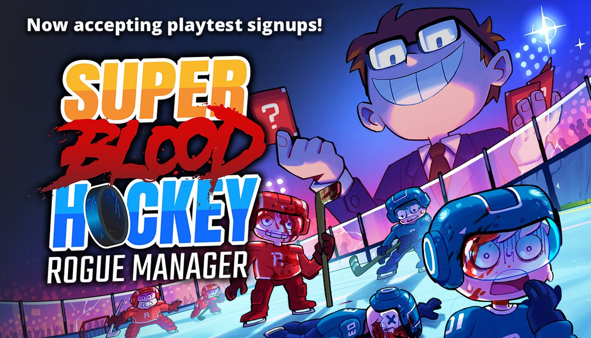 🏒Secret playtest coming soon for an unannounced sequel to Super Blood Hockey.  

Secure your spot: 👇see below

Stay tuned for the official announcement with more details! #IndieGame #GameDev