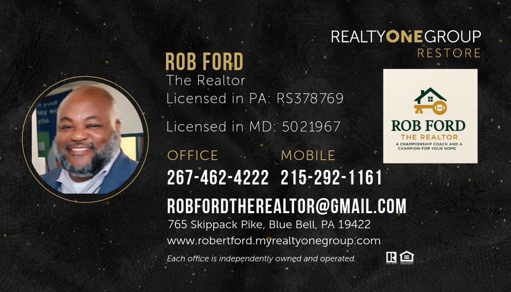 RobFordRealtor's tweet image. Talk to me then decide if you're ready!

#CoachRob
#RobFordtheRealtor
#Pennsylvania 
#Maryland