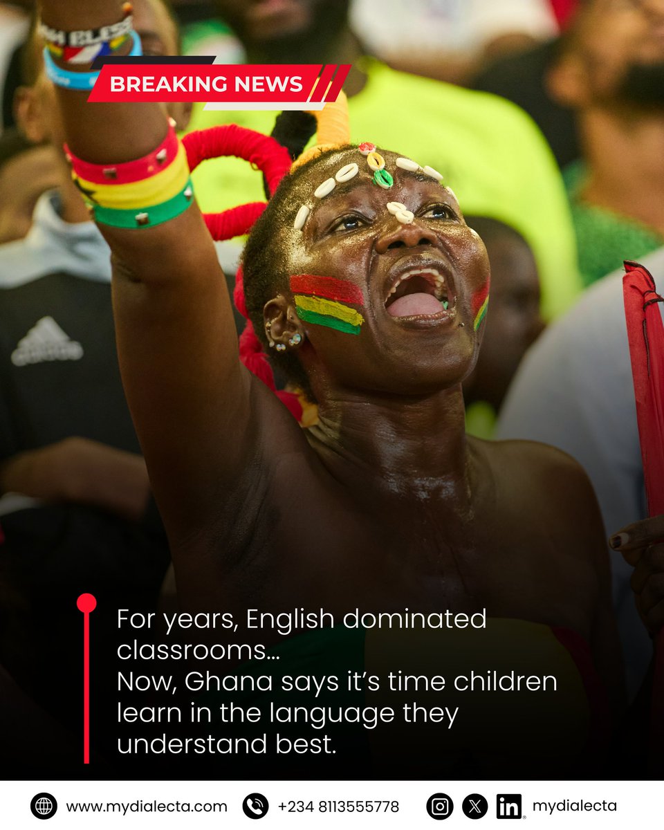 mydialecta's tweet image. Do you think other African countries should follow Ghana’s lead and teach in local languages? Do you think this will impact learning?
Drop your honest thoughts below!

Want your child to stay connected to their roots?
Register today at MyDialecta.com
#MyDialecta #Ghana