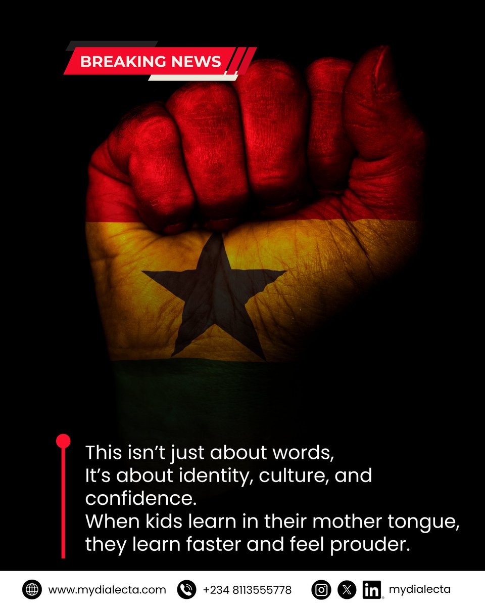 mydialecta's tweet image. Do you think other African countries should follow Ghana’s lead and teach in local languages? Do you think this will impact learning?
Drop your honest thoughts below!

Want your child to stay connected to their roots?
Register today at MyDialecta.com
#MyDialecta #Ghana