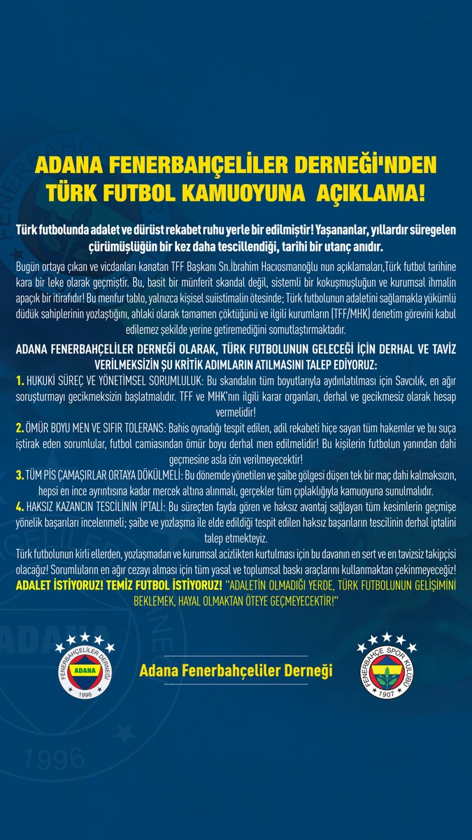 Adana Fenerbahçeliler Derneği (@adanafbdernegi) on Twitter photo 