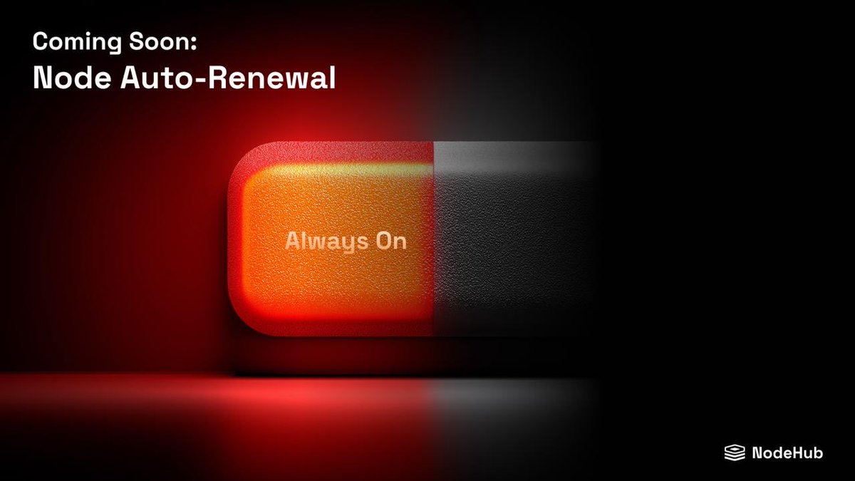 messiah_network's tweet photo. We’re excited to share that Node Auto-Renewal is on the way!

Our upcoming Node Auto-Renewal feature will keep your individual nodes continuously active - no manual renewals, no downtime, no hassle.

Never miss a renewal again. Stay tuned for the official release!

NodeHub: https://t.co/ahvWDUnC2l