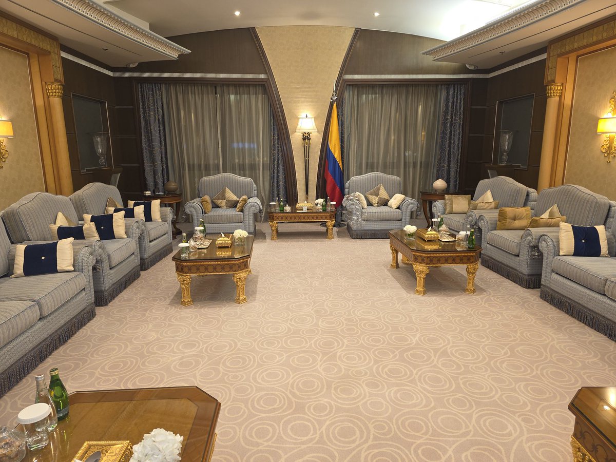 En Arabia Saudita. 

Colombia no se bloquea, se abre a todo el mundo para que el mundo llegue a Colombia.

Príncipes de la Paz.