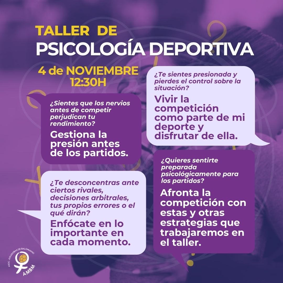 📚 SERVICIOS AMBM 📢 TALLER ONLINE DE PSICOLOGÍA DEPORTIVA

Os presentamos un taller muy especial; el próximo martes 4, tenemos un webinar con claves y estrategias para trabajar nuestra mente y afrontar de mejor manera la competición.

✍🏼 Inscribete en: forms.gle/K8WTbWhMZemoiC…