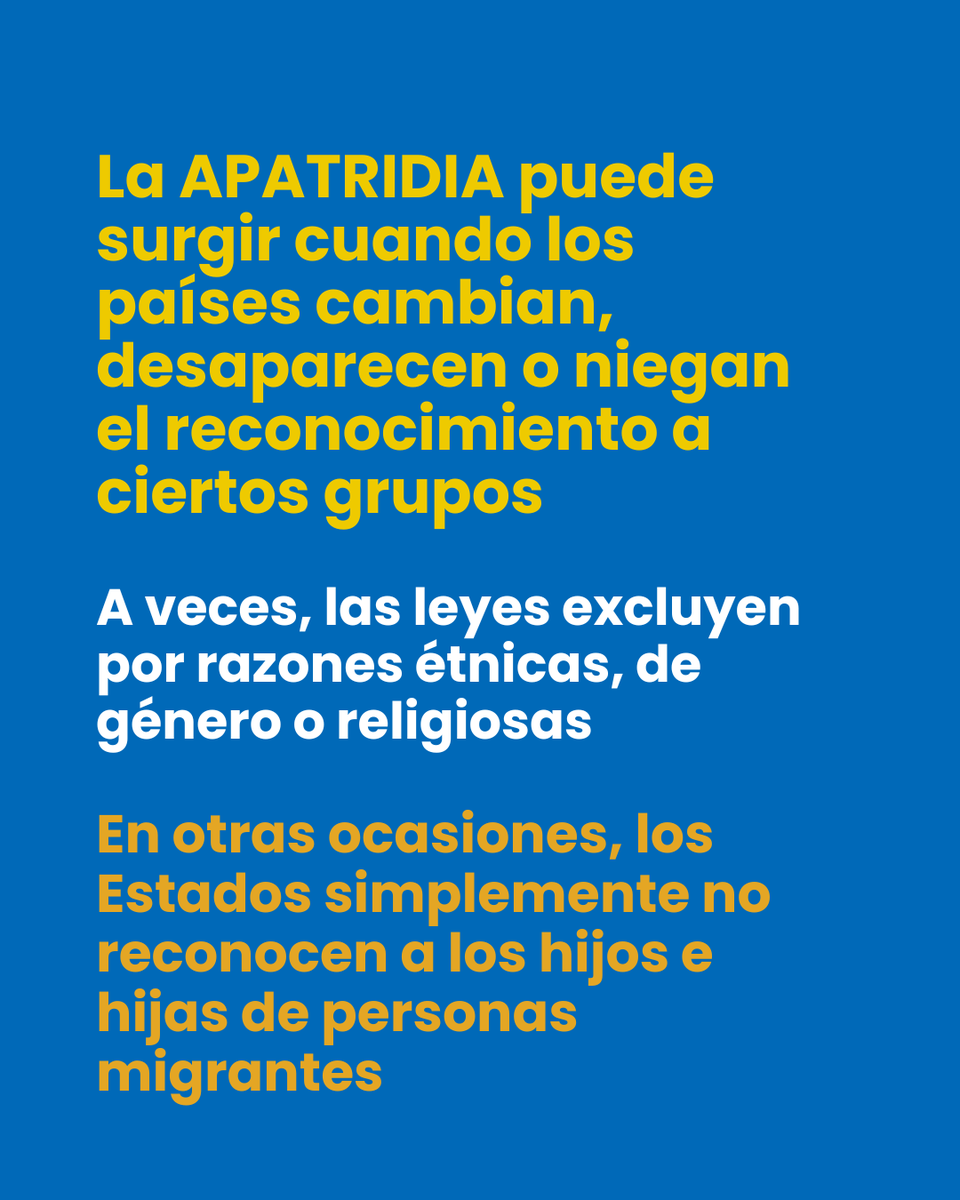 Millones de personas en el mundo no tienen reconocida ninguna nacionalidad.

La apatridia las deja sin protección y sin acceso a derechos básicos.