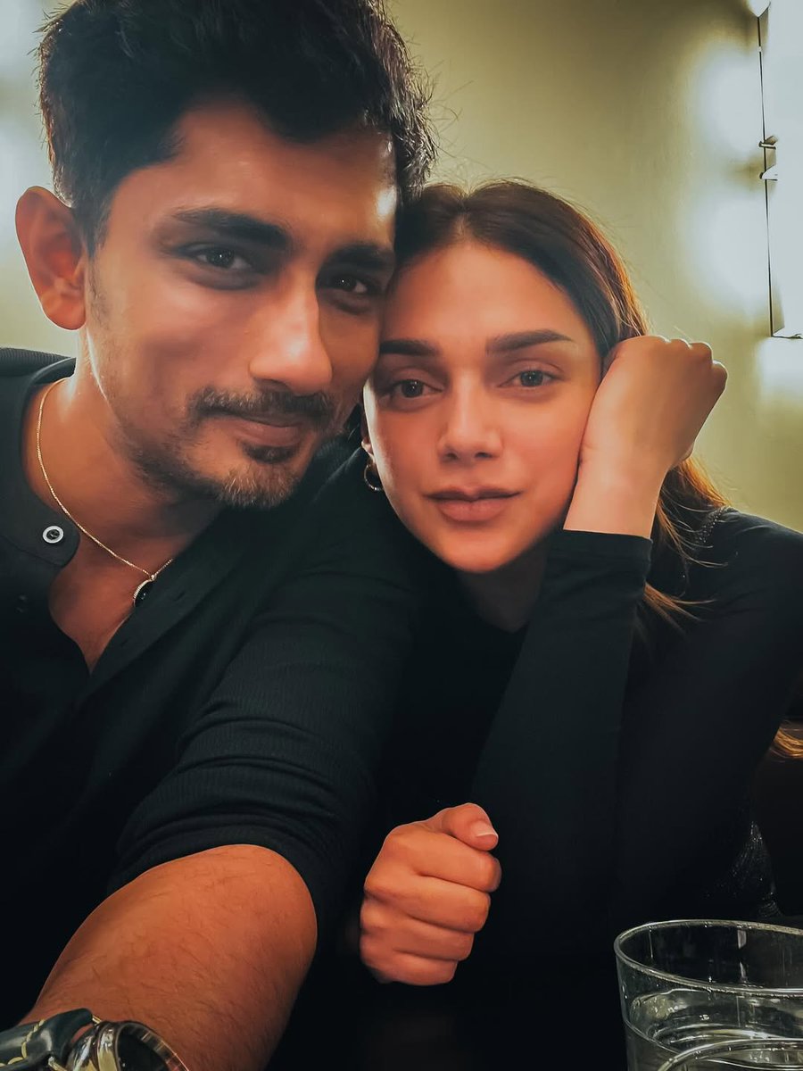 filmfare's tweet image. #Siddharth celebrates his wife #AditiRaoHydari&apos;s birthday as he shares a series of beautiful and adorable pictures. ❤️

#Celebs