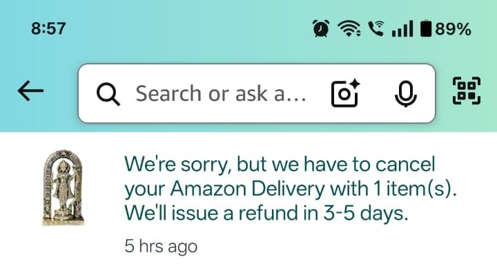 gauravniraj's tweet photo. I have booked an idol but seems like amazon is unable to deliver it. Customer service has assured me that it will be delivered by tomorrow but the updates on the application say a different story. I hope product is not damaged @amazonIN @AmazonHelp https://t.co/IpZpMiZBti