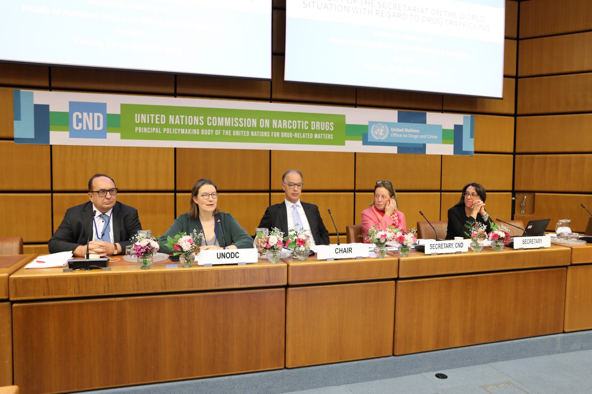 The 16th Meeting of National Drug Law Enforcement Agencies, Europe #HONEUR opens today in Vienna under chairmanship of H.E. Ambassador Peter Potman, Kingdom of the Netherlands.
Delegates &amp; practitioners gather to strengthen regional cooperation in addressing the world drugproblem