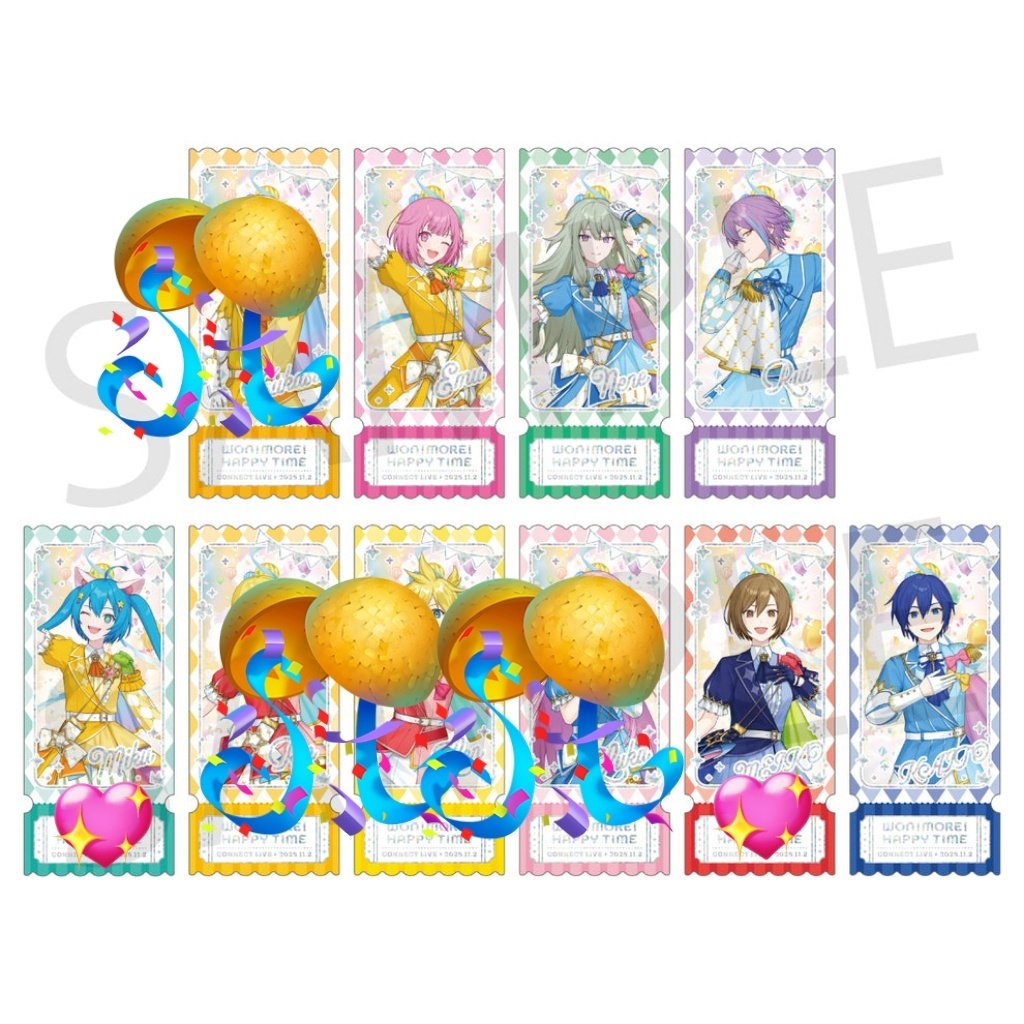 【譲渡】プロセカ　コネライ　コネクトライブ　わん！もあ！　モモジャン　ワンダショ　チケット風カード

譲)
ミク、リン、レン、ルカ、MEIKO、KAITO
遥、愛莉、雫、えむ、寧々、類

求)
定価(187円)+送料
>司、みのり同数

譲渡最優先、お声掛け重なる場合は💖>VS含む方優先
👑は纏めてのみ