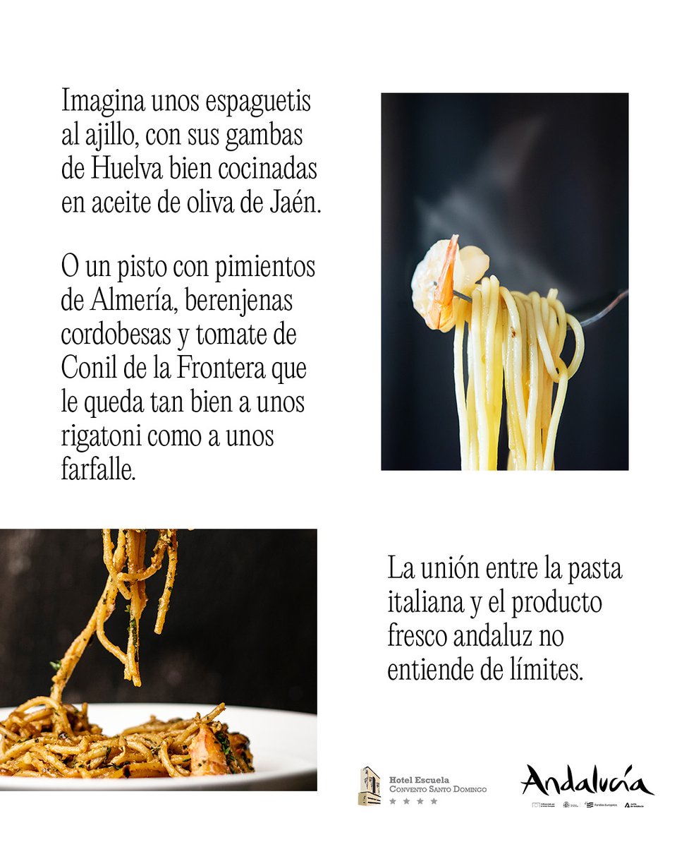 La semana pasada celebramos el #DíaMundialDeLaPasta con acento andaluz 🍝

Pasta + productos de Andalucía = una combinación que sabe a Mediterráneo, sabor y creatividad #RaícesYRecetas

teleformacion.andalucia.org