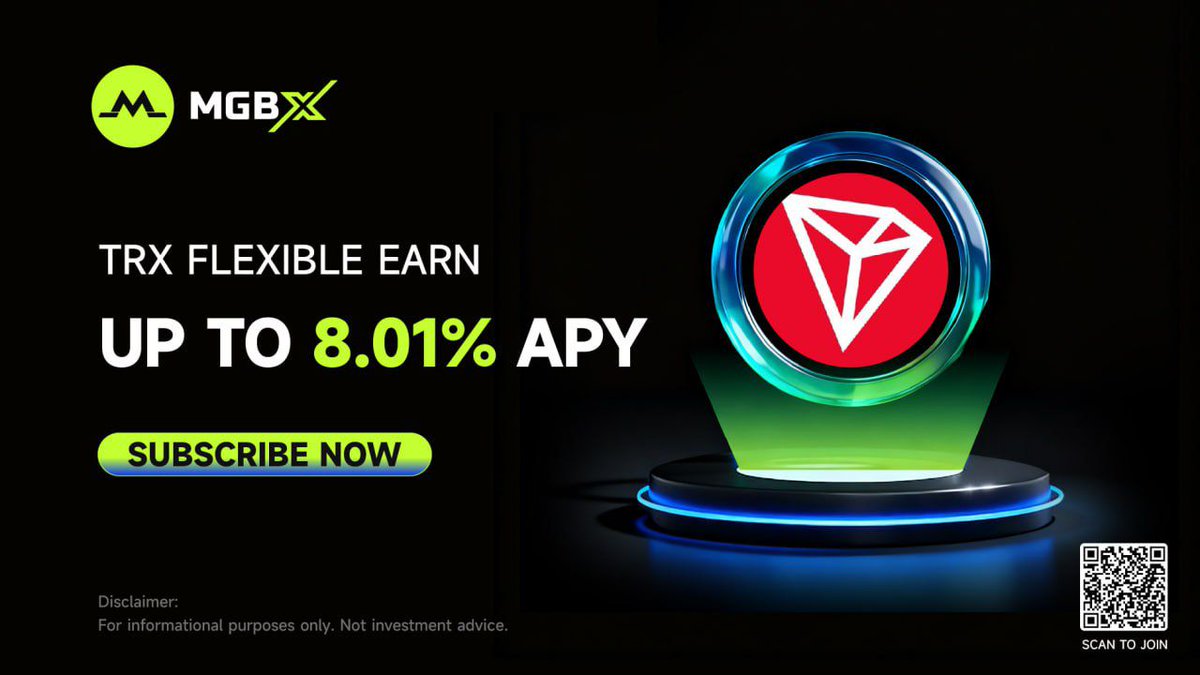 SyntaxSoulTrav's tweet photo. Check MGBX TRX Flexible Product Launch and Join 🔥

Deposit anytime, earn hourly, and enjoy up to 8%+ APR. Make your TRX work for you!

Details: https://t.co/Lotqx6lBpi

@winsqtie
@gift_khaleela
@ytscourt https://t.co/SoTTVpAmqz
