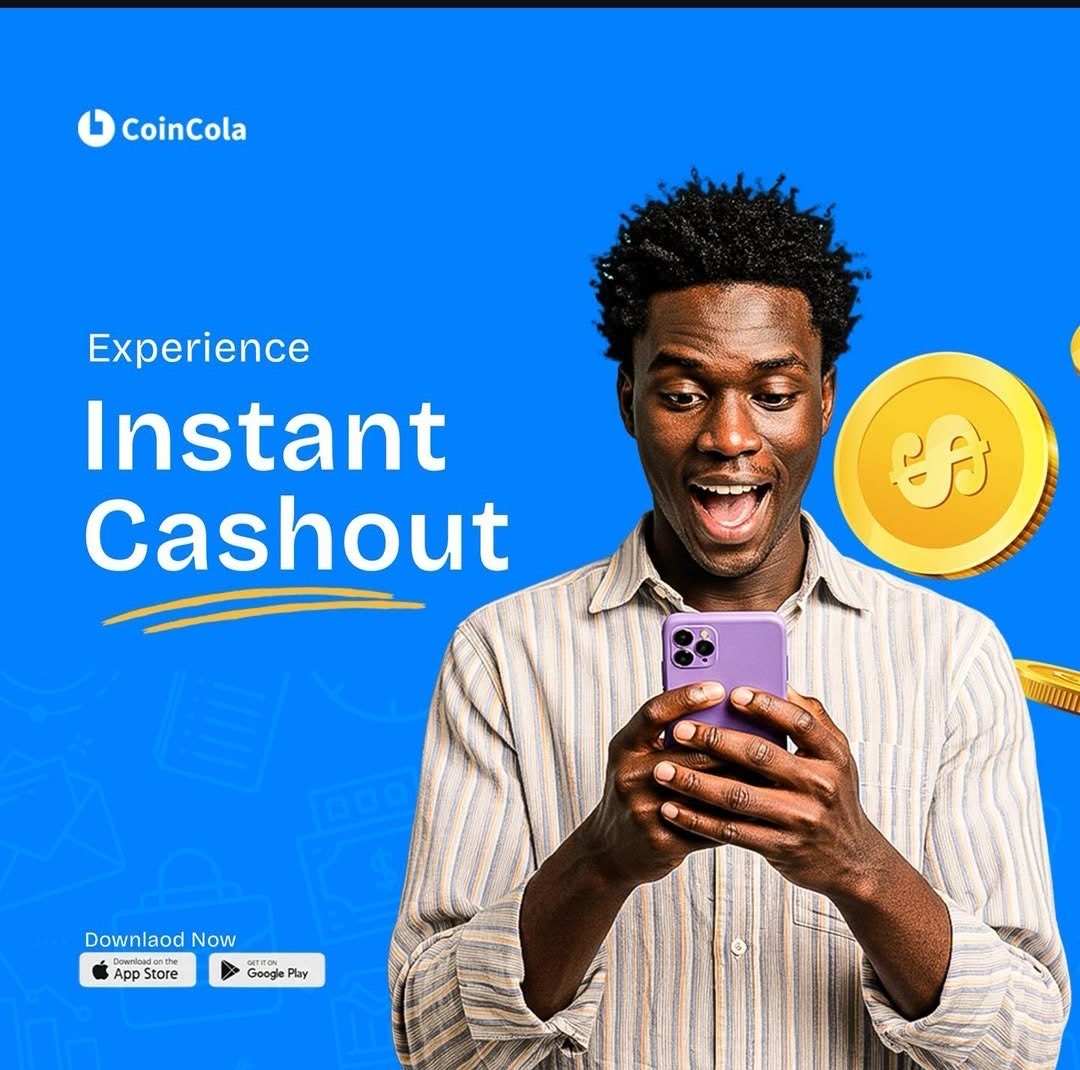 christy1000x's tweet image. No long talk — just Tap, Trade &amp;amp; Cash Out Instantly with CoinCola! 🚀

Skip the stress. Forget delays.
Buy, sell, and withdraw crypto in seconds. ⚡

✅ Fast &amp;amp; secure
✅ Best rates
✅ Instant Naira cashouts
✅ 24/7

#CoinColaExpress #CoinColaP2P #AmbassadorProgram