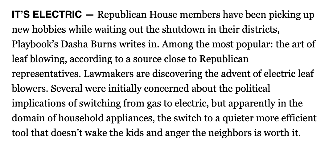 More than 40 million people are about to lose food assistance.

More than 20 million people are going to see their health care premiums spike - some by thousands of dollars a year.

And Republicans are ... doing yard work.