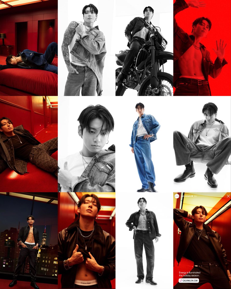 "Sé que mis fans han estado esperando con ansias este regreso” Y EXACTAMENTE ASI FUE Y HOY JUNGKOOK NOS DIO UN BANQUETE DE CONTENIDO HOT PARA CALVIN KLEIN, QUE HOMBRE🔥

JUNGKOOK CALVIN KLEIN GLOBAL AMBASSADOR
JUNGKOOK x CALVIN KLEIN
#JUNGKOOKxCALVINKLEIN  #JungkookForCalvinKlein