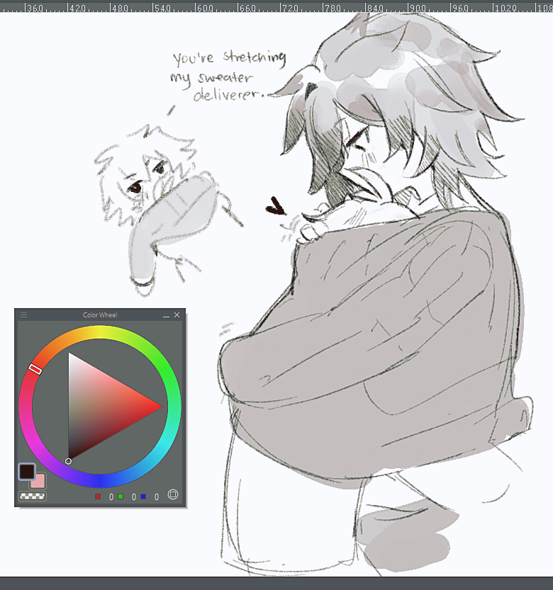 [sweater] the deliverer just want some warmth 🥺 

catching up to the prompts very slowly
#phaidei #PhaiDeitober2025 #phdeirkgk