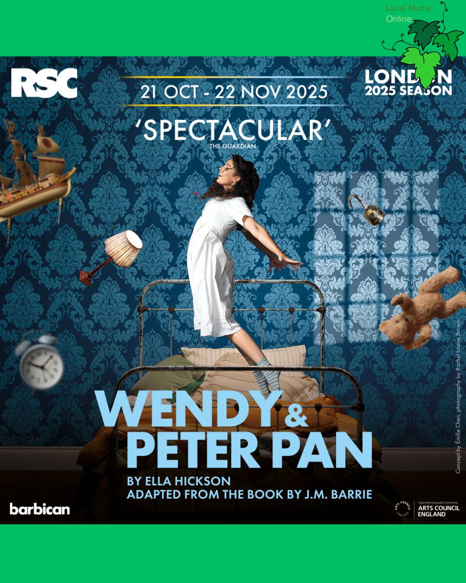 🌟🌟🌟🌟🌟"An absolute triumph! RSC’s stunning show is joyful, tender, very funny and visually spectacular, delighting both adults and children” 🧚‍♂️Don’t miss Wendy &amp; Peter Pan on 'til 22nd Nov, see our review and booking link 👉 tinyurl.com/mvp8va8r #localmums #localmumsonline