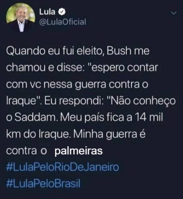 Nesse campeonato brasileiro, o que resta é ficar com o mal menor, torcerei pelos EUA (Flamengo) para derrotar o fascismo italiano (Palmeiras).