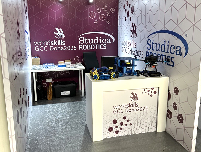 StudicaRobotics's tweet image. Studica Robotics President &amp;amp; CEO Frank Nanfara is in Qatar for WorldSkills GCC Doha 2025! We’re proud to be a sponsor for this incredible event where youth from six Gulf countries showcase their technical skills and innovation. #WorldSkills #StudicaRobotics
