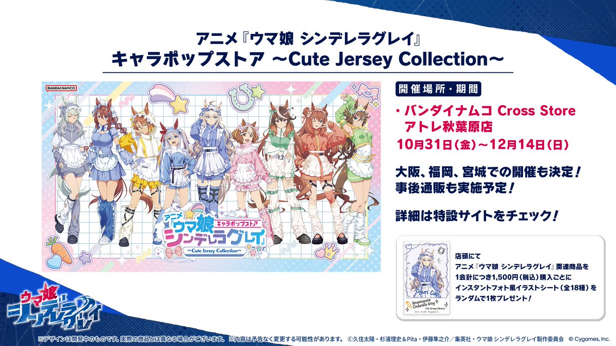 東京（秋葉原）・大阪（梅田）・福岡（博多）・宮城（名取）にて