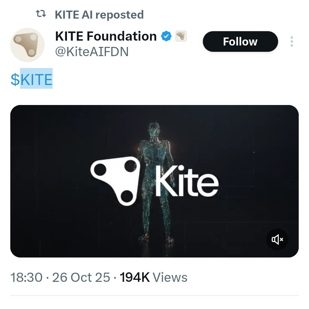 👀👀Update on <a href="/GoKiteAI/">KITE AI</a>

🏦Foundation <a href="/KiteAIFDN/">KITE Foundation</a>
 went live
🪙Ticker $KITE

❌No details on Tokenomics etc
💰Funding - $33M
✅Backed by <a href="/PayPal/">PayPal</a>

✌️2 ways to interact
1️⃣Wind Runner campaign &amp; SBT
✅Follow <a href="/GoKiteAI/">KITE AI</a>

✅Post quality content about #KiteAI

🔗discord.gg/gokiteai