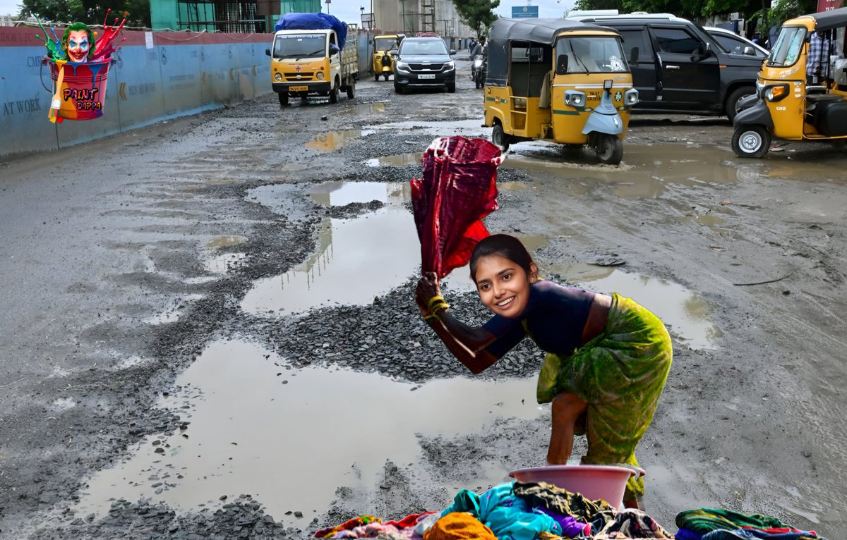 Tvk_boy_killer6's tweet image. நீச்சல் குளத்துல குளிக்கலாம் வரீங்களா நண்பர்களே.....
#SingaraPotholeCHENNAI