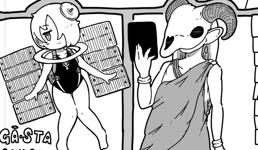 ここまでの進捗
やっとペン入れが始まったり新キャラを作ったりしてる 