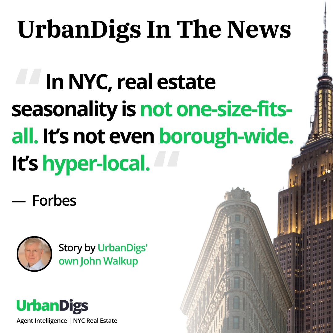 Turns out, the NYC real estate ‘off-season’ isn’t what you think. 👀 Manhattan and Brooklyn are rewriting the rules of seasonality — here’s what the numbers reveal.

Check out this <a href="/Forbes/">Forbes</a> article by UrbanDigs’ own John Walkup.
tryurbandigs.com/4np3fi8

#UrbanDigs #NYCRealEstate