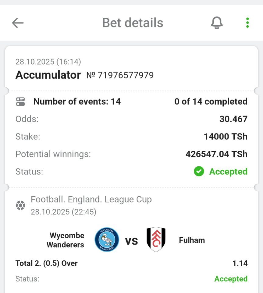 Odds 30
Over 2.5
Maiinii🔥
Kampuni ni fansport 🔥 
Code👉U1YSU

gusa link ikupeleke kwenye website ya fansport ufungue akaunti 
👇
tinyurl.com/32kueamd

Promo code ya kujaza ili upate bonus ni👉SPOTI 

Kumbuka unapoweka hela kuanzia 15,000 Hadi 280,000 unapata bonus mara mbili