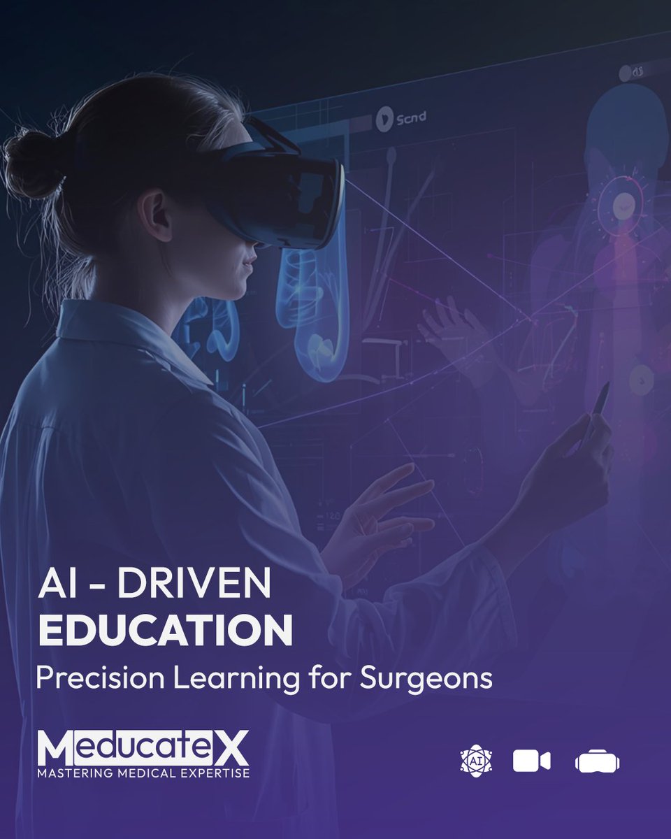 meducatex's tweet image. Imagine education that adapts to you. 🧠 MeducateX&apos;s AI personalizes your learning journey, helping you master techniques with greater precision. Discover the future: meducatex.com #AIinMedicine #PrecisionLearning