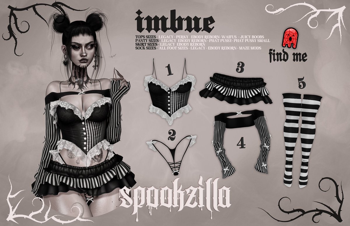 KawaiiFeedSL's tweet photo. Imbue: [25L or less per hunt item] @ Spookzilla Hunt 2025〡Taxi: https://t.co/aOKivcqWJG 
#SecondLife #imbue #spookzilla2025 #slhunt #slcontent #kawaiifeed https://t.co/UgHG3T5xXj