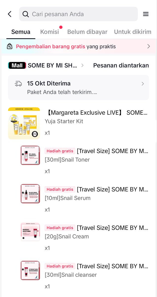 almiraaproject's tweet photo. wts Some By Mi Travel Kit isi 4

Yuja Niacin 105k
Snail Truecica 100k

✅ New sealed ya
🍊 COD + freeong

https://t.co/lwsugR0ZjY https://t.co/T2rLRPPV4l