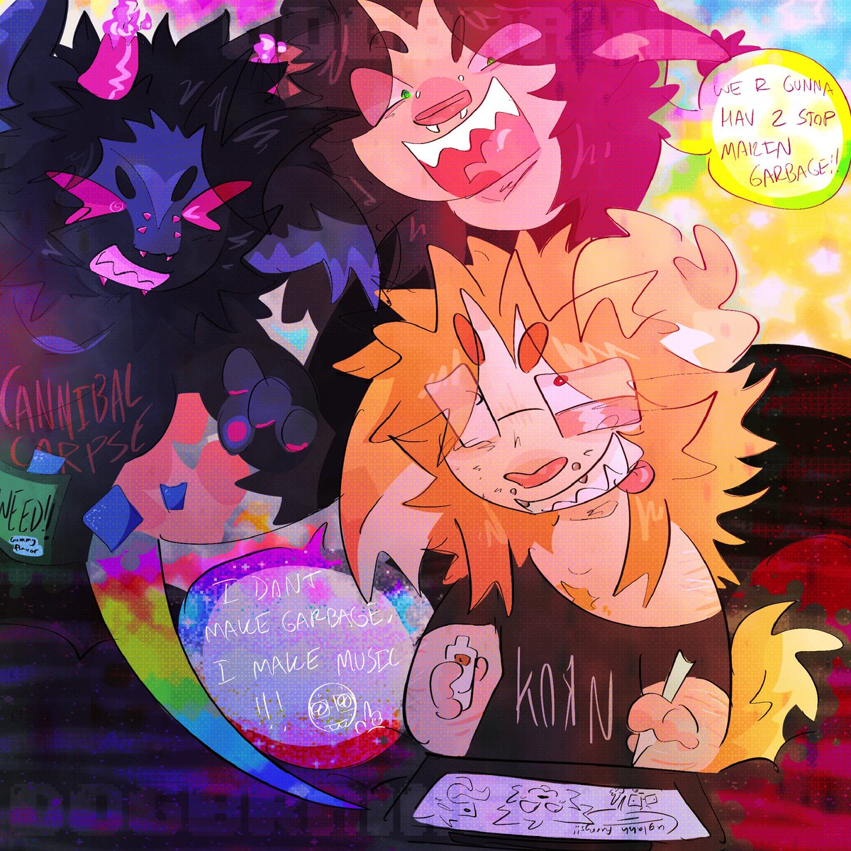 I DONT MAKE GARBAGE!! I MAKE MUSIC B))!! #furryartist