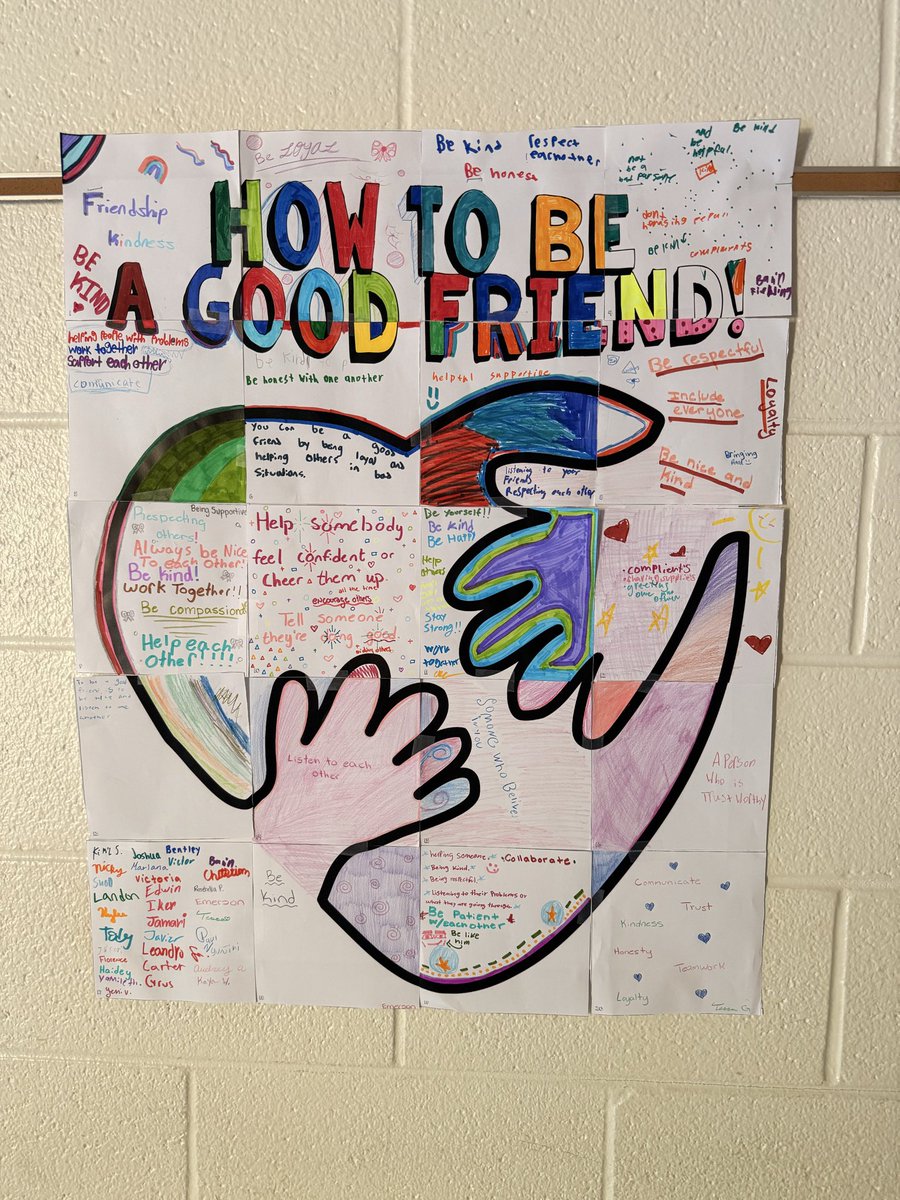 PECoachStacy's tweet photo. Defining Friendship on OCS Unity Day! Be a good friend—listen and lift. Be kind! https://t.co/SIlj4z5HIC