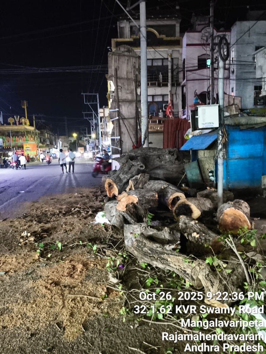 Adireddy_Vasu's tweet image. రాజమండ్రి లో 9 వ డివిజన్ పరిధిలోని శ్రీనివాస నగర్ లో తుఫాన్ వల్ల బలమైన గాలుల ప్రభావంతో నేలకొరిగిన చెట్లను తొలగించి వాహనదారులకు ఇబ్బందులు లేకుండా చేశాం, అలాగే నగర వ్యాప్తంగా గాలికి విరిగి పడిన చెట్లను సిబ్బంది వెంటనే తొలగిస్తున్నారు. 

#CycloneAlert
#CycloneMontha
#cyclone…