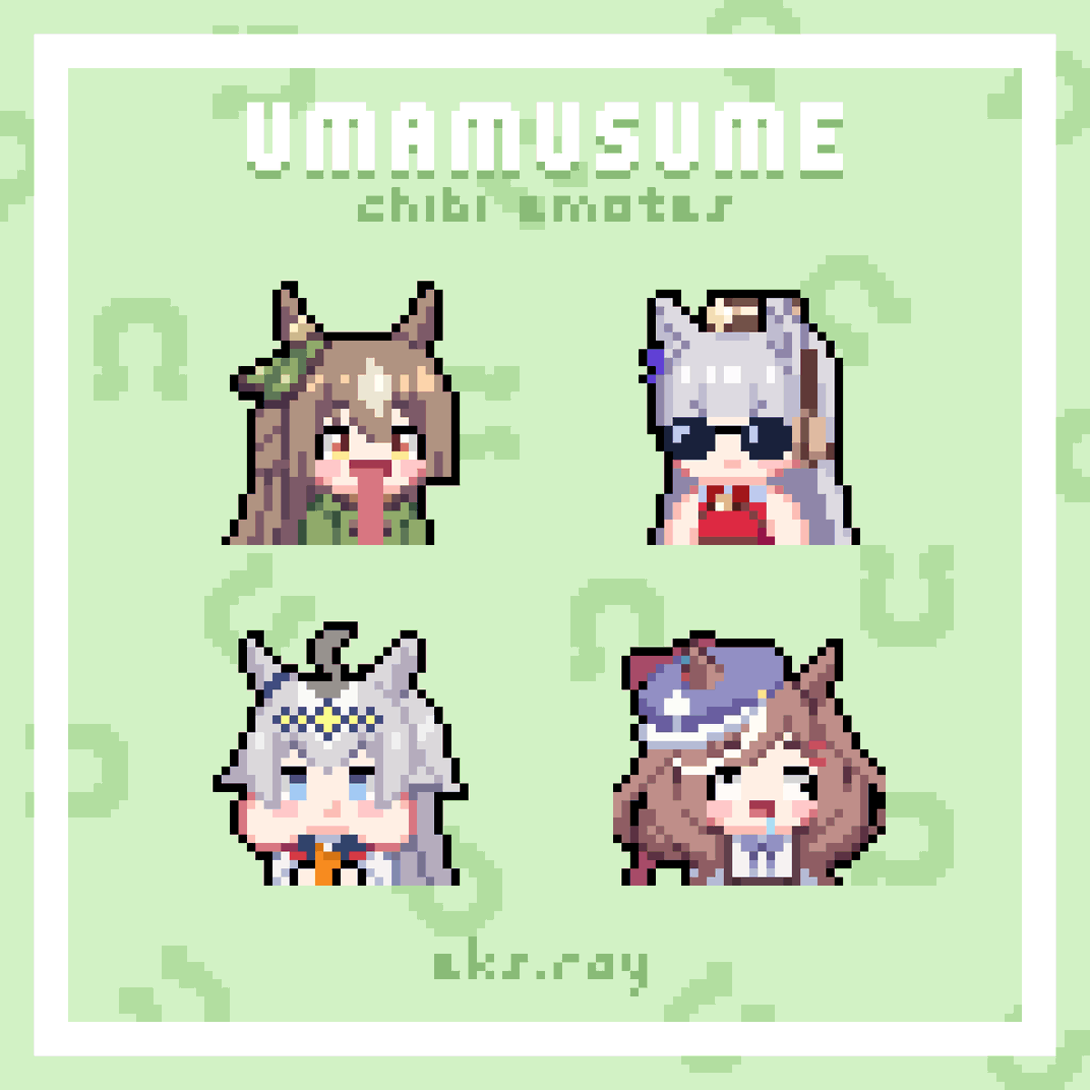 more umamusume emotes
#pixelart #umamusume