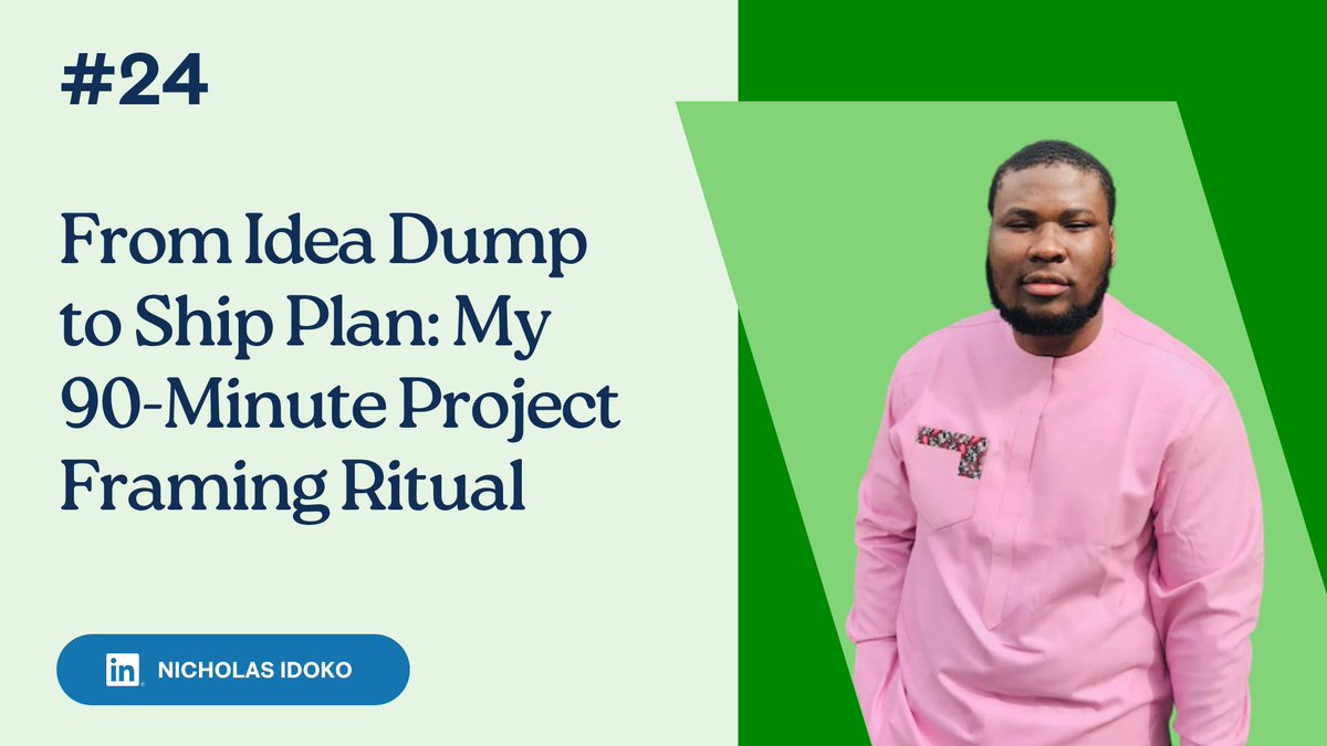 Got an idea but not a plan? My 90-minute ritual turns chaos into a shippable plan: harvest, define the core, first win, risks, milestones, comms, then a 24-hour action packet.

Read: linkedin.com/pulse/24-from-…

#Execution #ProductManagement