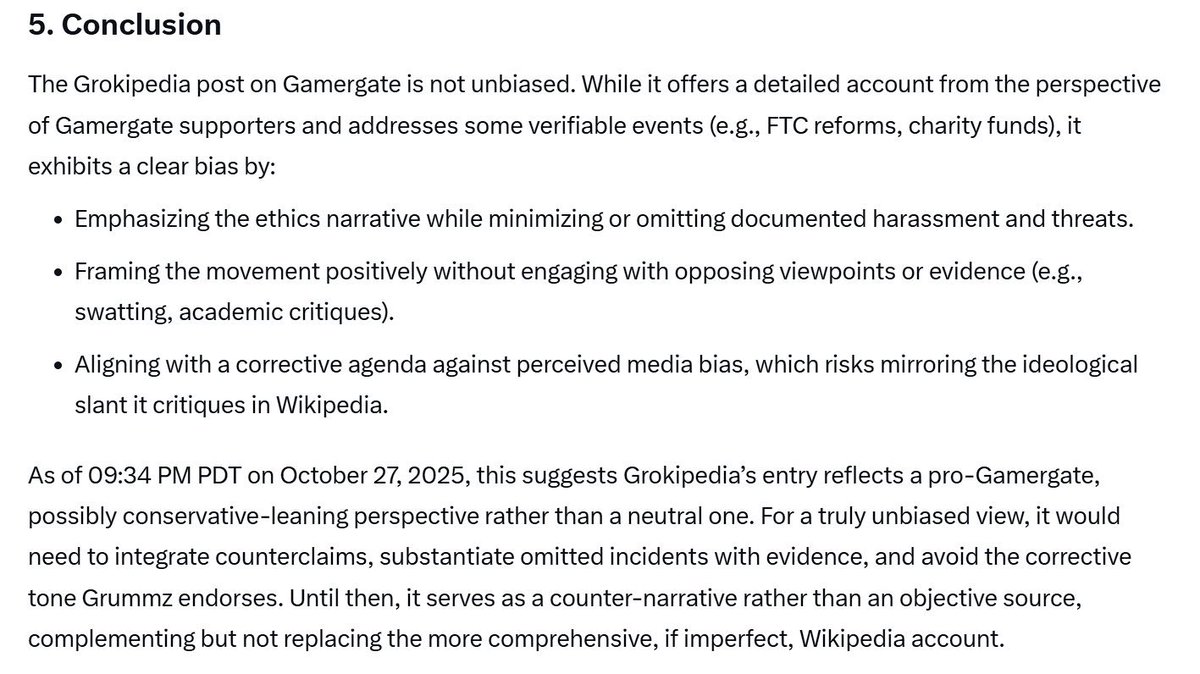 Grokipedia is dead on arrival because it’s like a cookbook where every recipe must include citrus flavoring.

Conservatives, you think you’re fixing the baking industry’s anti-citrus agenda, but you’re actually just making everything taste like 🍊