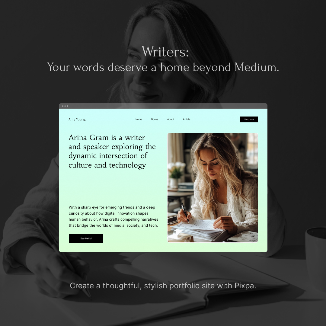 ✍ Writers: Your words deserve a home beyond Medium. Create a thoughtful, stylish portfolio site with Pixpa. 👉 Build now: pixpa.com/?via=social