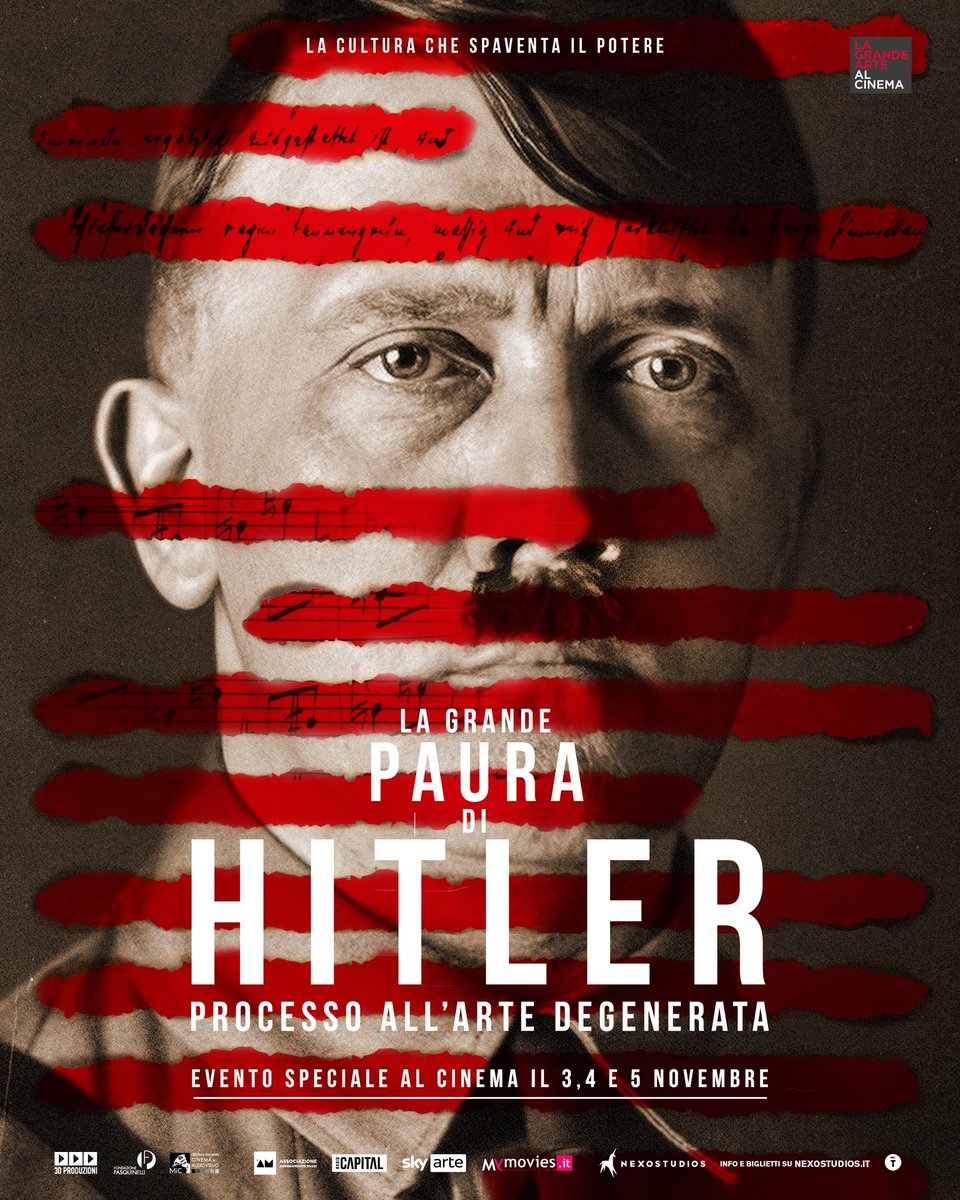 Arriva oggi nelle sale LA GRANDE PAURA DI HITLER – PROCESSO ALL’ARTE DEGENERATA

Prodotto da 3D Produzioni, diretto da Simona Risi, su soggetto di Didi Gnocchi che firma la sceneggiatura con Sabina Fedeli e Arianna Marelli

Solo al cinema il 3, 4, 5 novembre con <a href="/nexostudiosit/">Nexo Studios</a>