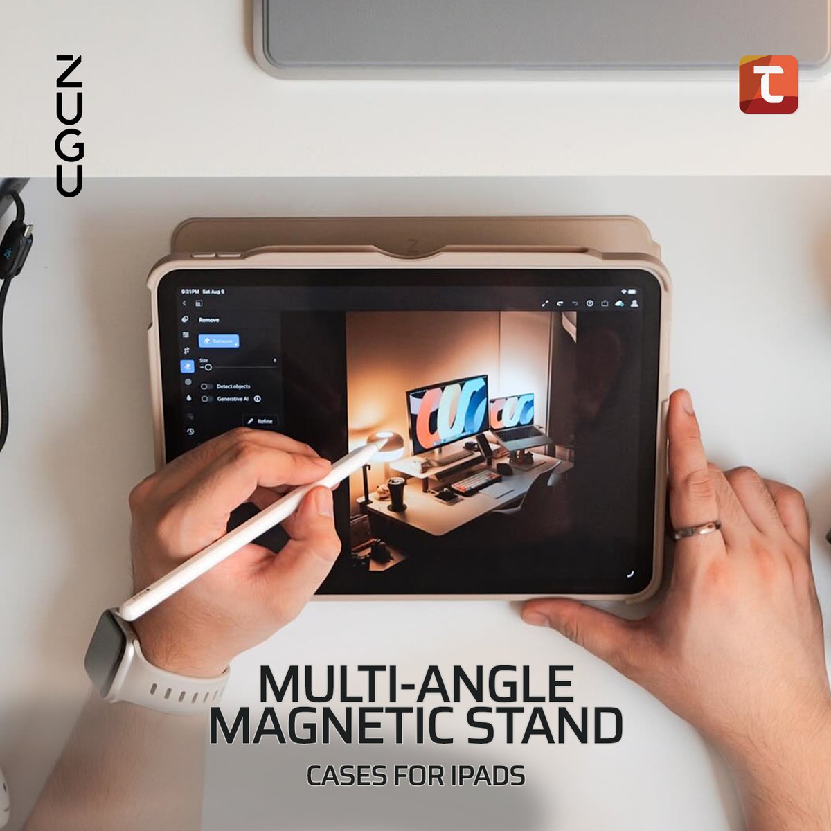 TekkiTake's tweet image. The ZUGU Case combines ultra-thin protection, a sleek magnetic stand, and auto sleep/wake functionality — all designed to make your iPad experience.
Buy Now!
Tekkitake:postly.app/4Asc
Amazon:postly.app/4Asd

#tekkitake #ZUGUCase #iPadAirCase #iPadCase