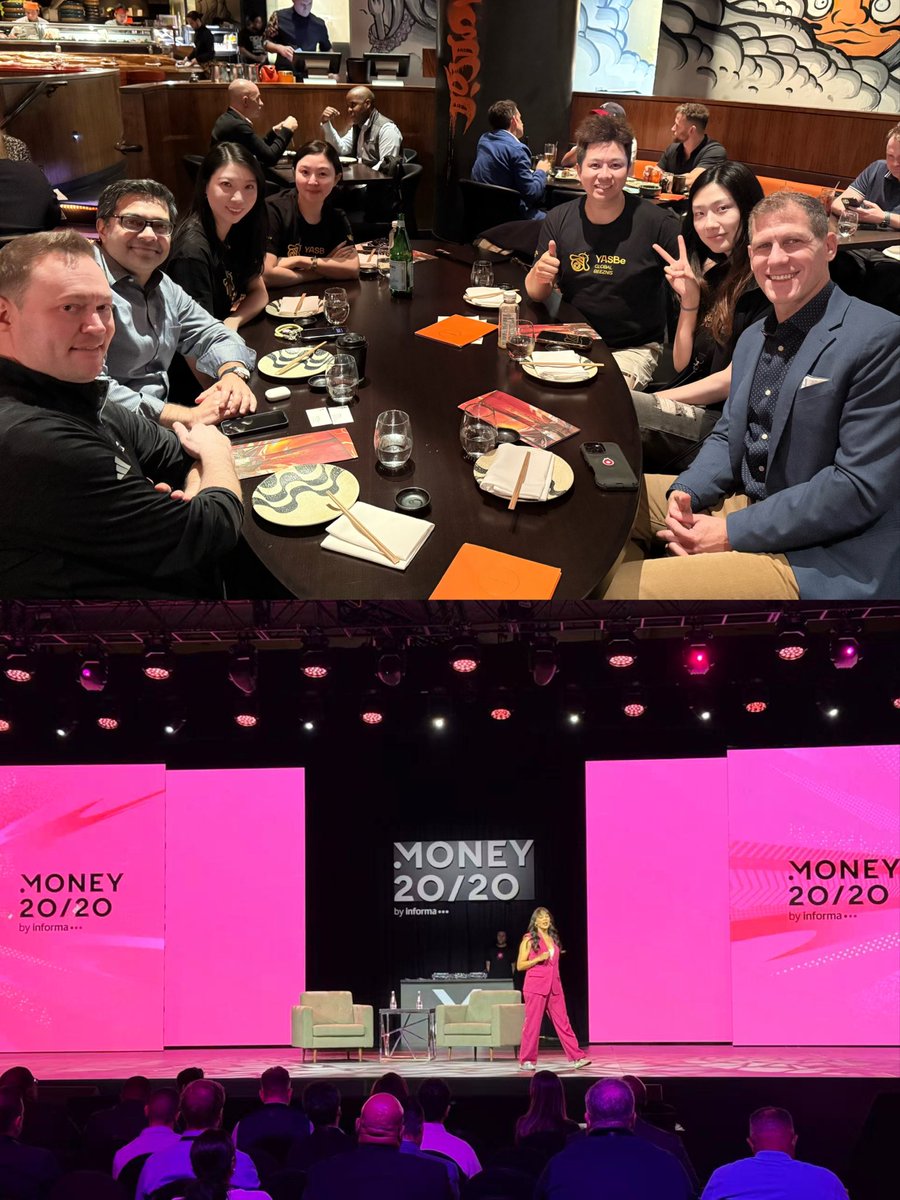 💡 刚从#Money20/20归来，思绪激荡。
   见证了Rail被Ripple以$2亿收购，与CEO BhanuKohli共进午餐，共谋未来。
   市场正疯狂拥抱“合规+加密”的支付解决方案，YASBe已站在正确的潮头！
   #GlobalPayments #Stablecoin #YASBe #FintechInnovation #CrossBorder #YASBe