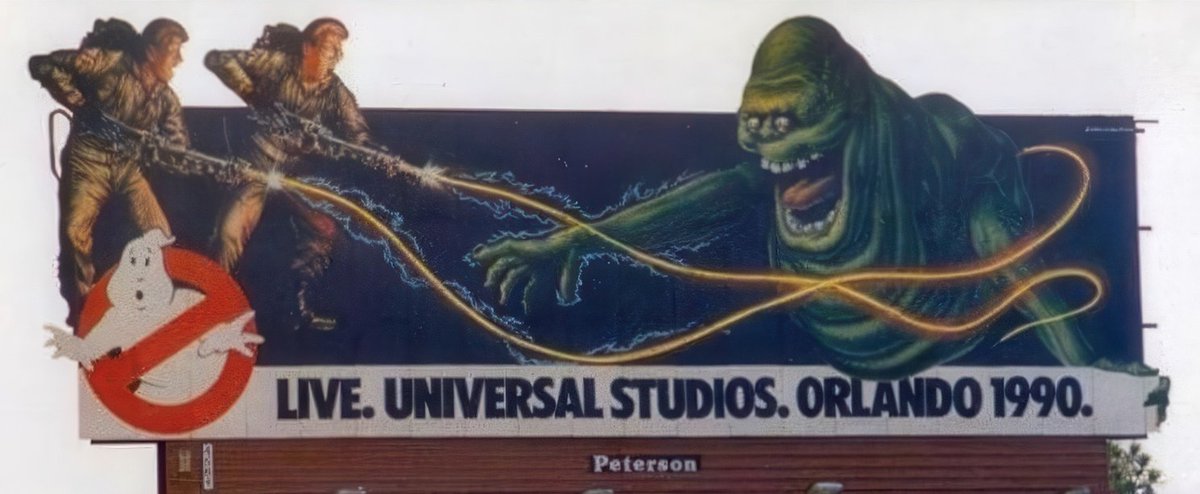 robbloomcw's tweet image. The original boards for Universal Studios Florida are as awesome now as they were then. No Universal logo. No mention of the attraction name. No mention that it&apos;s even a show. Just the word &quot;live.&quot; Love the simplicity here. #universalstudios #advertising