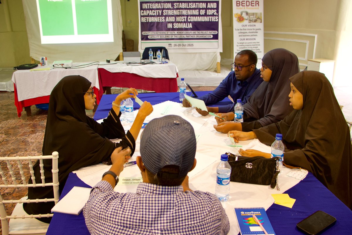 DBGGSomalia's tweet photo. Team DBG Successfully Concludes 3-Day Capacity Building Training

Team DBG has greatly benefited from intensive sessions on cross-cutting programming, strategic planning, M&amp;E and reporting, and modern financial software usage   held at Beder Hotel from October 26–28, 2025

#DBG https://t.co/tG7W0yaawX