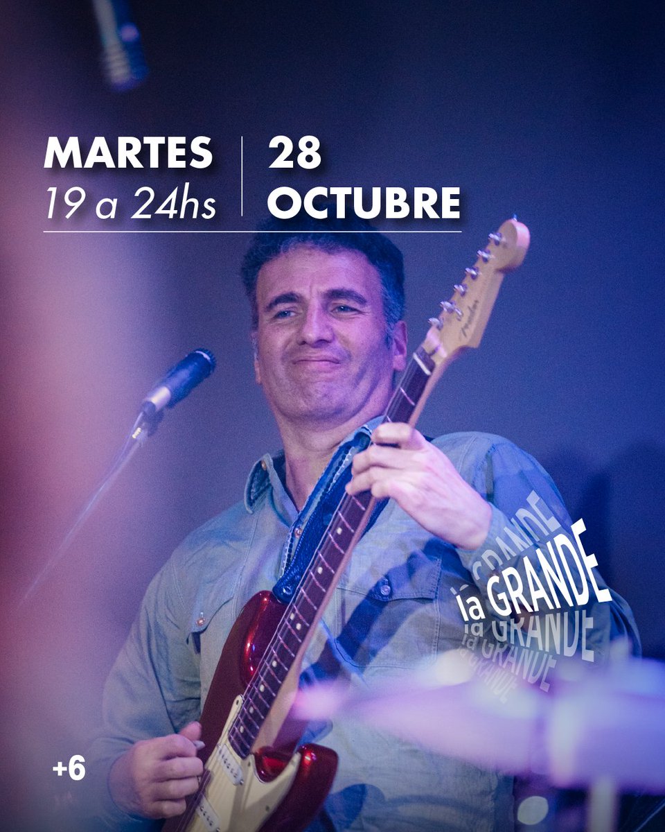 HOY ES MARTES DE LA GRANDE
———————————
19:00 Puerta
20:00 La Grande feat. Felicitas Martinez
21:00 Villa Diamante
22:00 JAM de la Grande 
23:00 Villa Diamante
00:00 FIN

➡️ 28.10
Santos Dumont 4040 - Chacarita -
🕗 19 a 24hs
Tickets en bit.ly/MartesdeLaGran… 
#LaGrande15años