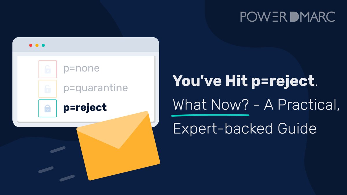 powerdmarc's tweet image. 🚀 You’ve finally hit p=reject — congratulations! But what happens next?  Read the full guide now on our LinkedIn:linkedin.com/posts/powerdma…

 #NewEdition #Newsletter #DMARC #EmailSecurity #PowerDMARC