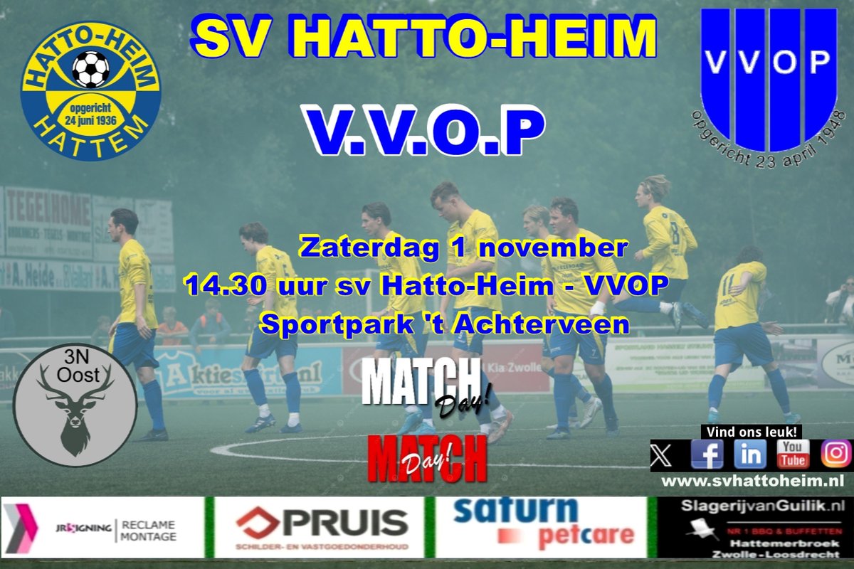 svHattoHeim's tweet image. s.v. Hatto-Heim ontvangt zaterdag 1 november  VVOP uit Voorthuizen. svhattoheim.nl/s-v-hatto-heim… @VVOP1 @VvopV @rtvhattem @geldersvoetbal