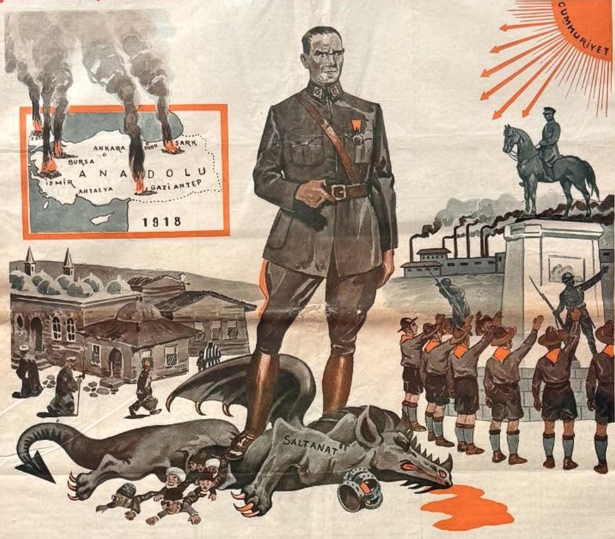 Bir hızla kötülüğü, geriliği boğarız,
Karanlığın üstüne güneş gibi doğarız!

Yaşasın Cumhuriyet!