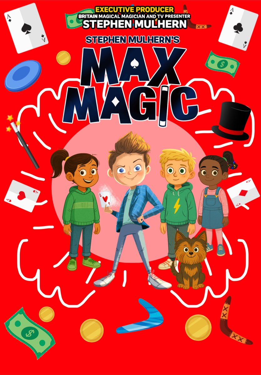 marklu2002's tweet image. From the executive producer by Stephen Mulhern comes a brand new series #MaxMagic don’t miss the 2 episode premiere Monday 10th of November on #CITV and CITV on #ITV1 and #ITV2 and Next Day on #ITVX! 🧑🏻🪄✨💫🃏♠️♣️♥️♦️
@StephenMulhern @ChildrensITV #ChildrensITV @ITV #ITV @ITVX